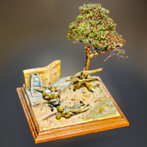 Diorama Militare - Scena di guerra con azione